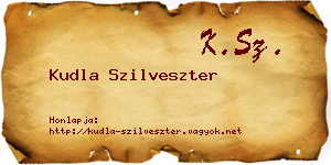 Kudla Szilveszter névjegykártya