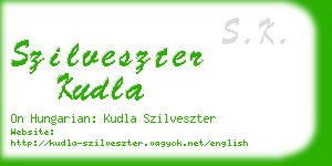 szilveszter kudla business card